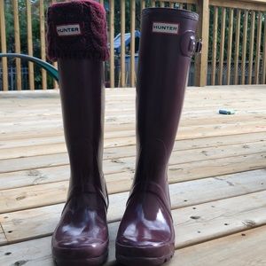 Hunter rainboots with socks
